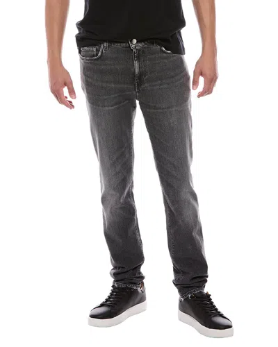 Blk Dnm Charcoal Grey Straight Jean In Black