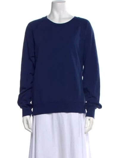 Pre-owned Blk Dnm Crew Neck Long Sleeve Sweatshirt In Blue