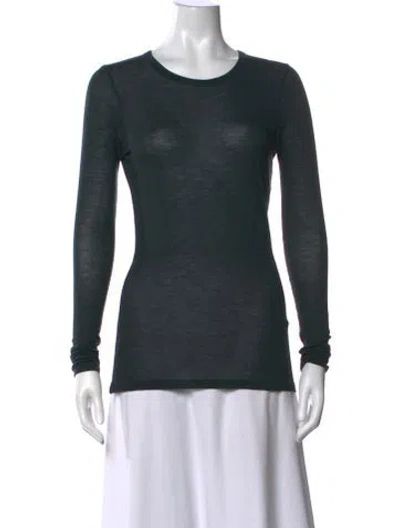 Pre-owned Blk Dnm Crew Neck Long Sleeve Top W/ Tags In Green