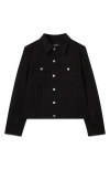 Blk Dnm Denim Trucker Jacket In Black Black