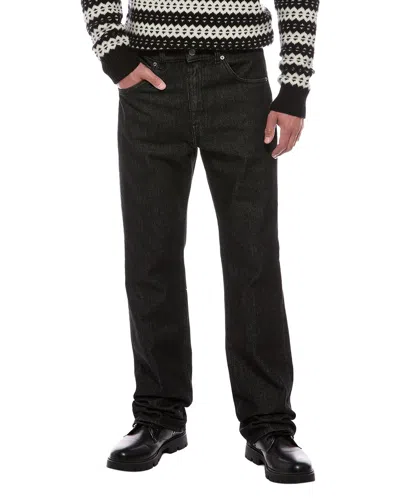 Blk Dnm Flat Black Straight Jean