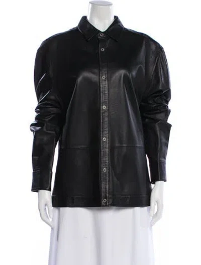 Pre-owned Blk Dnm Leather Jacket In Black