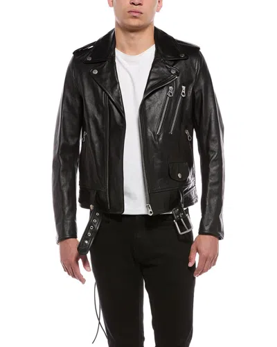 Blk Dnm Leather Jacket In Black