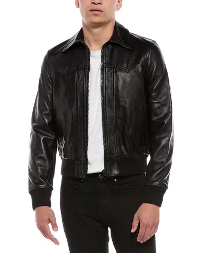 Blk Dnm Leather Jacket In Black