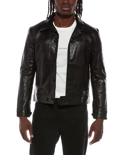 Blk Dnm Leather Jacket In Black