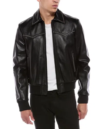 Blk Dnm Leather Jacket In Purple