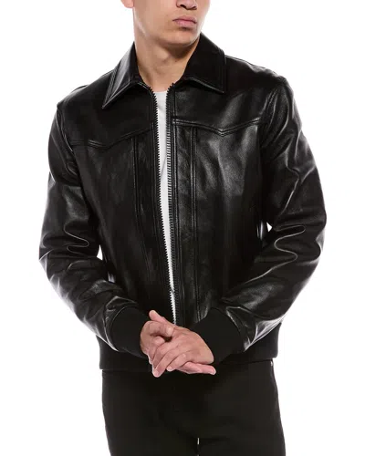 Blk Dnm Leather Jacket In Purple