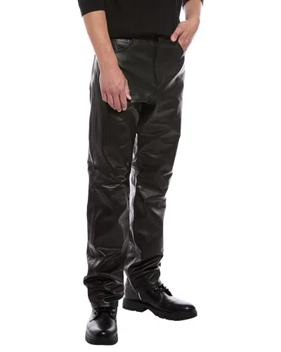 Blk Dnm Leather Pant In Black