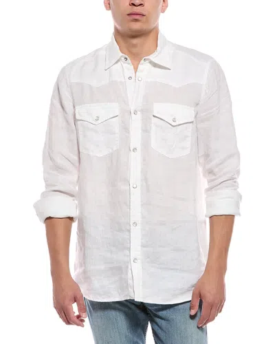 Blk Dnm Linen Shirt In White