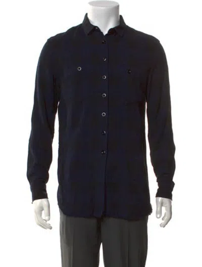Pre-owned Blk Dnm Long Sleeve Shirt In Blue