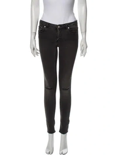 Pre-owned Blk Dnm Low-rise Skinny Leg Jeans In Black