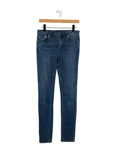 Pre-owned Blk Dnm Mid-rise Skinny Leg Jeans In Blue
