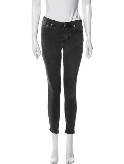Pre-owned Blk Dnm Mid-rise Skinny Leg Jeans In Gray