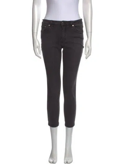 Pre-owned Blk Dnm Mid-rise Skinny Leg Jeans In Gray