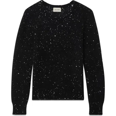 Blk Dnm Sequin Embellished Alpaca & Mohair Blend Sweater In Black Paillettes