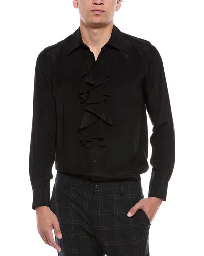 Blk Dnm Silk-blend Shirt In Black