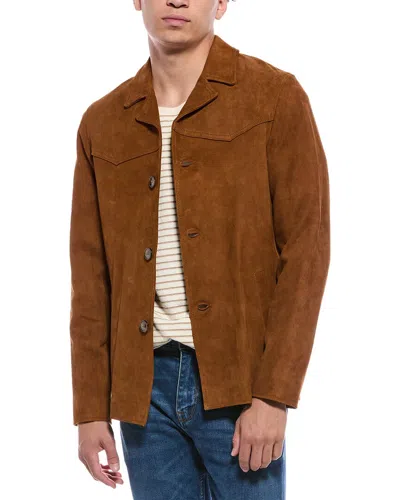 Blk Dnm Suede Jacket In Yellow