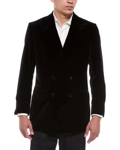 Blk Dnm Velvet Blazer In Black
