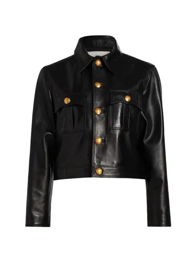 Blk Dnm Women's Leather Jacket 74 In Black