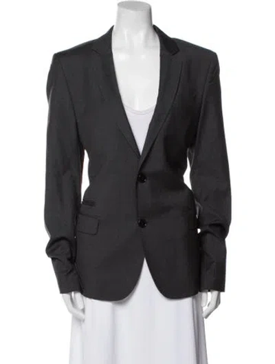 Pre-owned Blk Dnm Wool Blazer In Gray