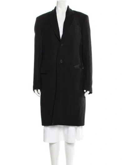 Pre-owned Blk Dnm Wool Coat In Black