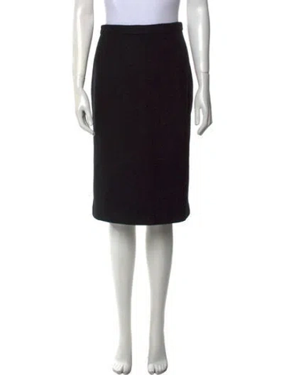 Pre-owned Blk Dnm Wool Knee-length Skirt In Black