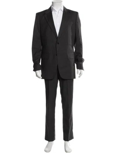 Pre-owned Blk Dnm Wool Two-piece Blazer In Black