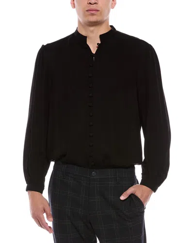 Blk Dnm Wool-blend Solid Shirt In Black