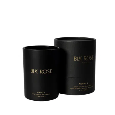 Blk Rose Candle Black Angela Candle - Palo Santo, Leather & Rosewood