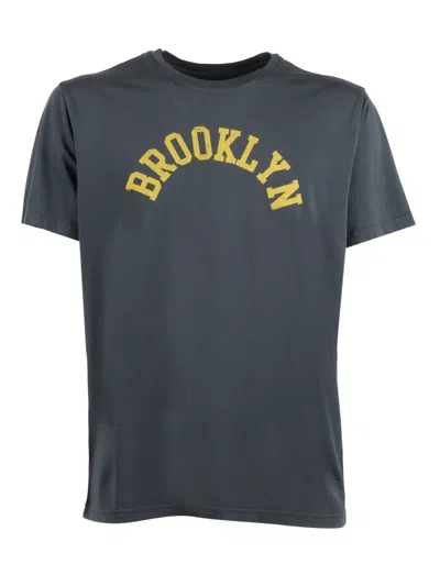 Bl'ker Blker Blker T Shirt Mc Grafica "brooklyn" In Brown