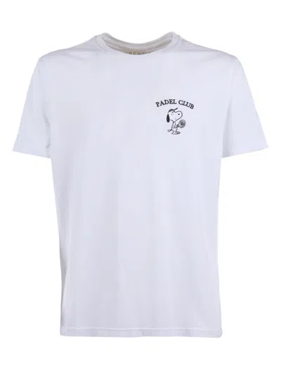 Bl'ker Blker Blker T Shirt Mc Grafica "padel Club" In White