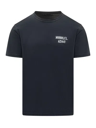 Bl'ker Classic T-shirt With Stampaint Front Design In Navy