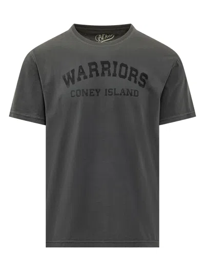 Bl'ker Graphic Print T-shirt In Faded Black