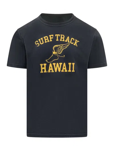 Bl'ker Graphic T-shirt With Unique Print In Navy