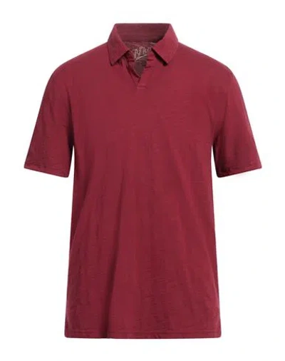 Bl'ker Man Polo Shirt Burgundy Size L Cotton In Red