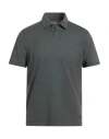 Bl'ker Man Polo Shirt Grey Size Xxl Cotton In Gray