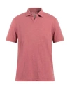 Bl'ker Man Polo Shirt Antique Rose Size M Cotton In Pink