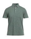 Bl'ker Man Polo Shirt Sage Green Size Xl Cotton In Sage Green