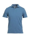 Bl'ker Man Polo Shirt Slate Blue Size S Cotton