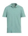 Bl'ker Man Polo Shirt Turquoise Size Xxl Cotton In Blue