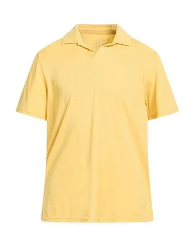 Bl'ker Man Polo Shirt Yellow Size Xxl Cotton