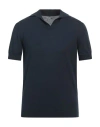 Bl'ker Man Sweater Midnight Blue Size 3xl Cotton In Blue