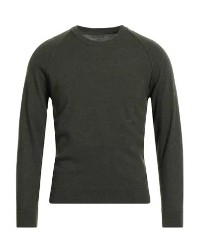 Bl'ker Man Sweater Military Green Size S Wool, Cashmere