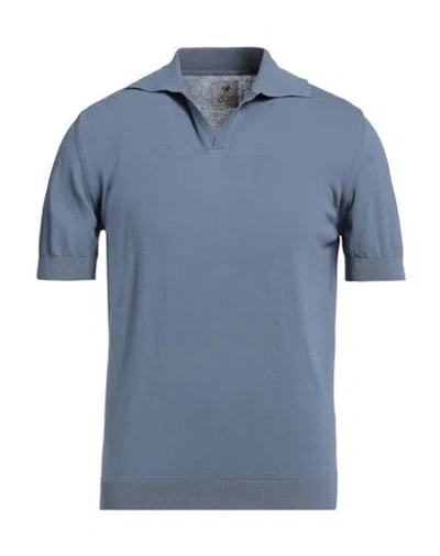 Bl'ker Man Sweater Slate Blue Size 3xl Cotton