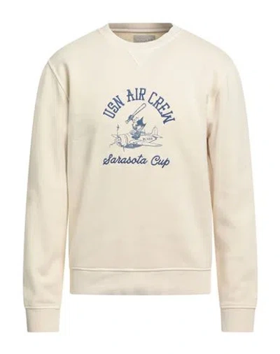 Bl'ker Man Sweatshirt Ivory Size Xl Cotton In Neutral