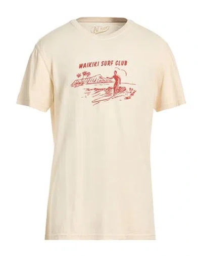 Bl'ker Man T-shirt Cream Size Xxl Cotton In Neutral