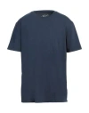 Bl'ker Man T-shirt Midnight Blue Size Xxl Cotton In Blue