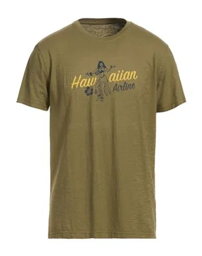 Bl'ker Man T-shirt Military Green Size Xxl Cotton