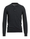 Bl'ker Man Turtleneck Charcoal Size S Wool, Cashmere In Gray