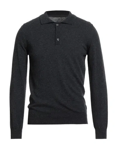 Bl'ker Man Turtleneck Charcoal Size S Wool, Cashmere In Gray